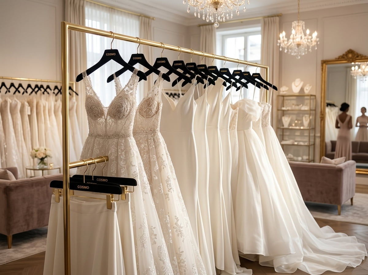 Luxury bridal boutique velvet hanger project