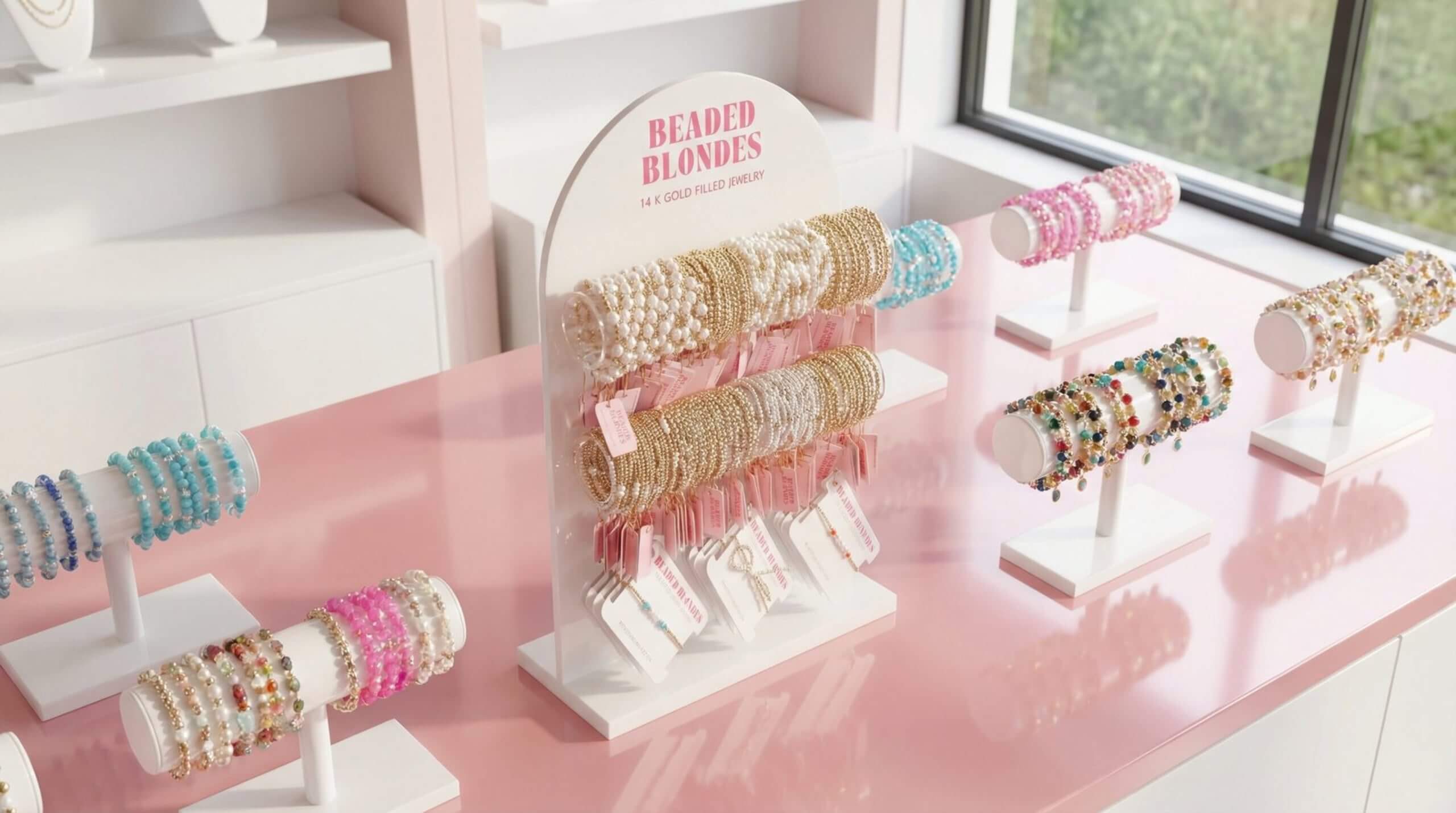 acrylic bracelet display stands banner