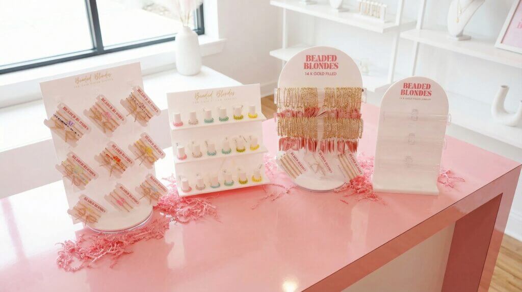 acrylic bracelet holder banner