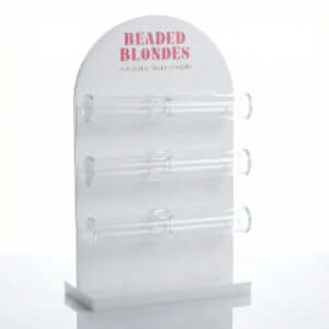 Bracelet Display Stands – White Acrylic Arched Bangle Holder for Retailers