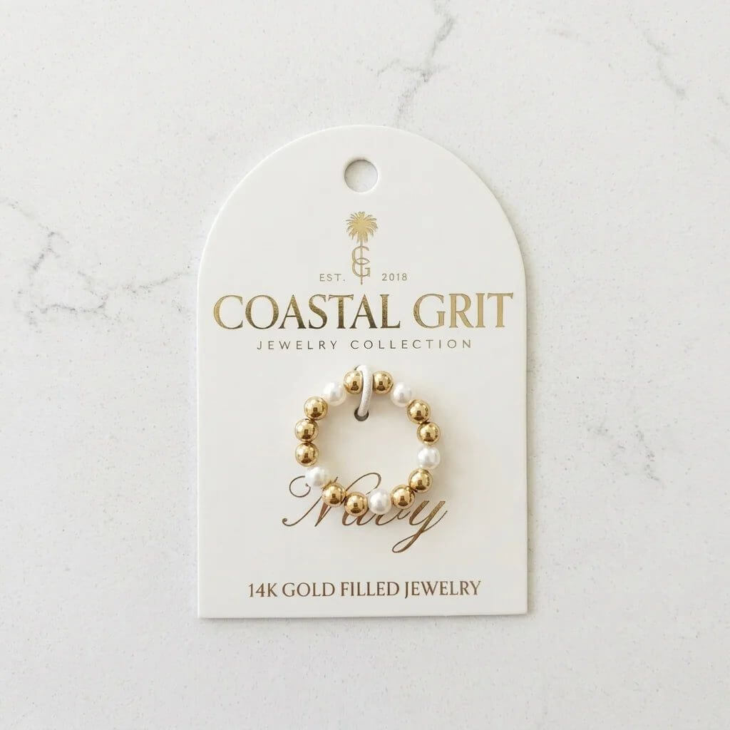 earring card display stand holds custom 700g cardboard earring cards with 3-inch die-cut slots