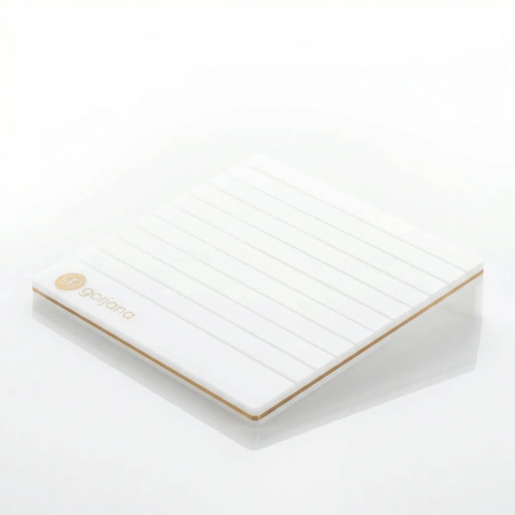 acrylic jewelry card display stand with multiple tiers for earring and necklace card presentation.