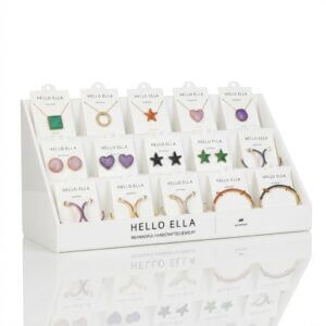 Jewelry Card Holder 3-Tier Acrylic Countertop Display for Branding