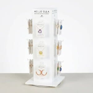 rotating jewelry card display