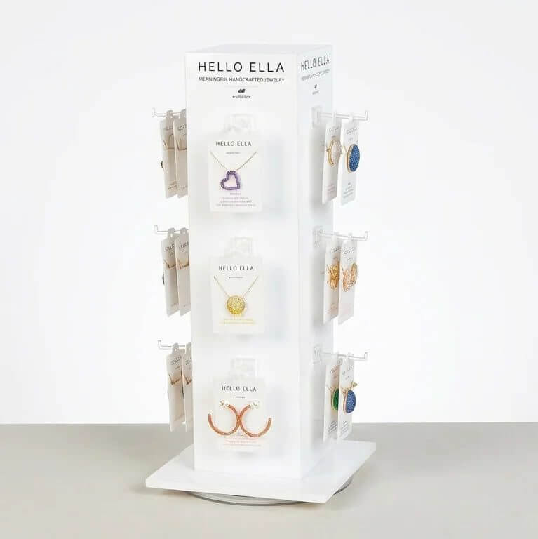 rotating jewelry card display